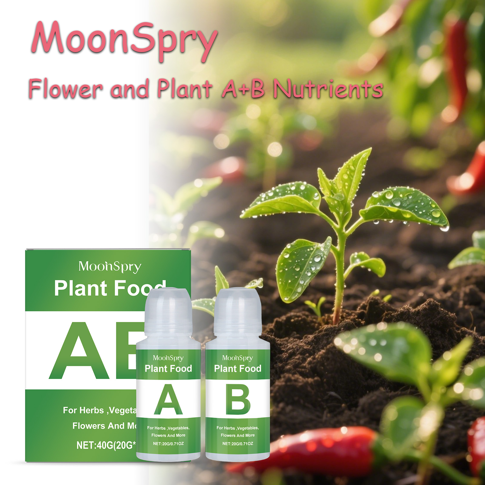 MoonSpry Hydroponic Nutrient S - Nutrient Solution Ab reseña y precio